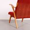 Mid-Century Sessel in Rot, 2er Set 3