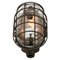 Industrielle Vintage Wandlampe aus Gusseisen & Rost in klarem Glas 3