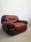 Leather Armchairs by Sapporo for Mobil Girgi, 1970s, Set of 2 12