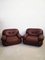 Leather Armchairs by Sapporo for Mobil Girgi, 1970s, Set of 2 1