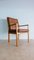 Lounge Chair in Oak and Cognac Leather by Helmut Lübke, 1970s 2
