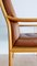 Lounge Chair in Oak and Cognac Leather by Helmut Lübke, 1970s 4