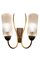 Mid-Century French Wall Sconce with Glass Lampshade, Image 2