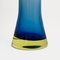 Vase Sommerso en Verre de Murano Bleu par Flavio Poli pour Seguso 6