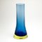 Vaso in vetro di Murano sommerso blu di Flavio Poli per Seguso, Immagine 1