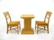 Chairs in Rattan with Table, 1970s, Set of 3 1