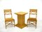 Sedie in vimini con tavolo, anni '70, set di 3, Immagine 6