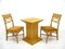 Sedie in vimini con tavolo, anni '70, set di 3, Immagine 5