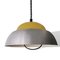 Large Scandinavian Style Yellow Pull Down Pendant Lamp in Acrylic and Aluminium, 1960s 2