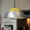 Grande Lampe à Suspension Style Scandinave Jaune en Acrylique et Aluminium, 1960s 2