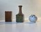 Scandinavian Modern Glazed Ceramic Studio Vases, 1960s, Set of 3 3