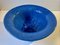 Scandinavian Abstract Blue Centerpiece Fruit Bowl, 1970s 5