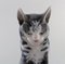 Figura di gatto a strisce grigie in porcellana di Erik Nielsen per Royal Copenhagen, Immagine 4