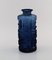 Vase und Schale aus blauem Kunstglas von Göte Augustsson für Ruda, 2er Set 5