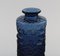 Vase und Schale aus blauem Kunstglas von Göte Augustsson für Ruda, 2er Set 6