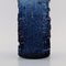 Vaso e scodella in vetro artistico blu di Göte Augustsson per Ruda, set di 2, Immagine 8