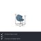 Blaue Alster Stühle mit Stoffbezug von Ligne Roset, 2er Set 2