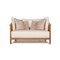 White Fabric & Wood 2-Seater Couch from Flexform 3