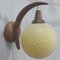 Mid-Century Danish Teak & Plastic Wall Lamp 1