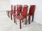 Dining Chairs in Red Leather from Decouro Brazil, 1980s, Set of 8, Image 5