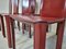 Esszimmerstühle aus rotem Leder von Decouro Brazil, 1980er, 8er Set 7