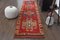 Vintage Turkish Oushak Runner in Red, Image 1