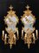 Paired Bronze Sconces with Mirrors, Set of 2 2