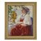 M. Maksolly, mujer con un samovar, óleo sobre lienzo, enmarcado, Imagen 1