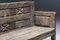French Rustic Graphical Bench with Arm Rests, 1800s 5