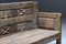 French Rustic Graphical Bench with Arm Rests, 1800s, Image 5