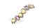 Rose Gold and Silver Bracelet with Amethyst Topaz and Diamond 3