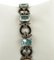 9K Rose Gold and Silver Link Bracelet with Diamonds and Topaz 2