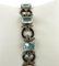 9K Rose Gold and Silver Link Bracelet with Diamonds and Topaz, Image 2