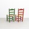 Rustic Chairs in Hand-Painted Wood, 1940, Set of 2 5