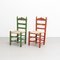 Rustic Chairs in Hand-Painted Wood, 1940, Set of 2 9