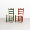 Rustic Chairs in Hand-Painted Wood, 1940, Set of 2 3