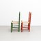 Rustic Chairs in Hand-Painted Wood, 1940, Set of 2 4