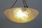 Art Deco Frosted Glass Pendant Light by Jean Noverdy, France, 1930s 7