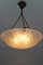 Art Deco Frosted Glass Pendant Light by Jean Noverdy, France, 1930s 5