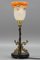 Neoclassical Brass and Marble Table Lamp with Dolphins, France, 1950s 4