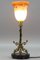 Neoclassical Brass and Marble Table Lamp with Dolphins, France, 1950s 5