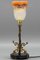 Neoclassical Brass and Marble Table Lamp with Dolphins, France, 1950s 2