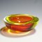 Italian Geode Bowl in Yellow and Orange Murano by Archimede Seguso, 1958 4