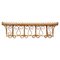 Italian Coat Hanger Hooks Shelf in Rattan and Bamboo by Franco Albini, 1960s 1