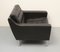 Black Leather Armchair, 1960s 2