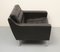 Black Leather Armchair, 1960s, Image 2