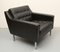 Black Leather Armchair, 1960s 4