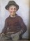 Portrait eines sitzenden Jungen, 1900er, Öl auf Karton 3