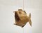 Lámpara colgante Mid-Century en forma de pez, años 60, Imagen 2