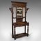 Tall Antique English Victorian Oak Hall Stand 2